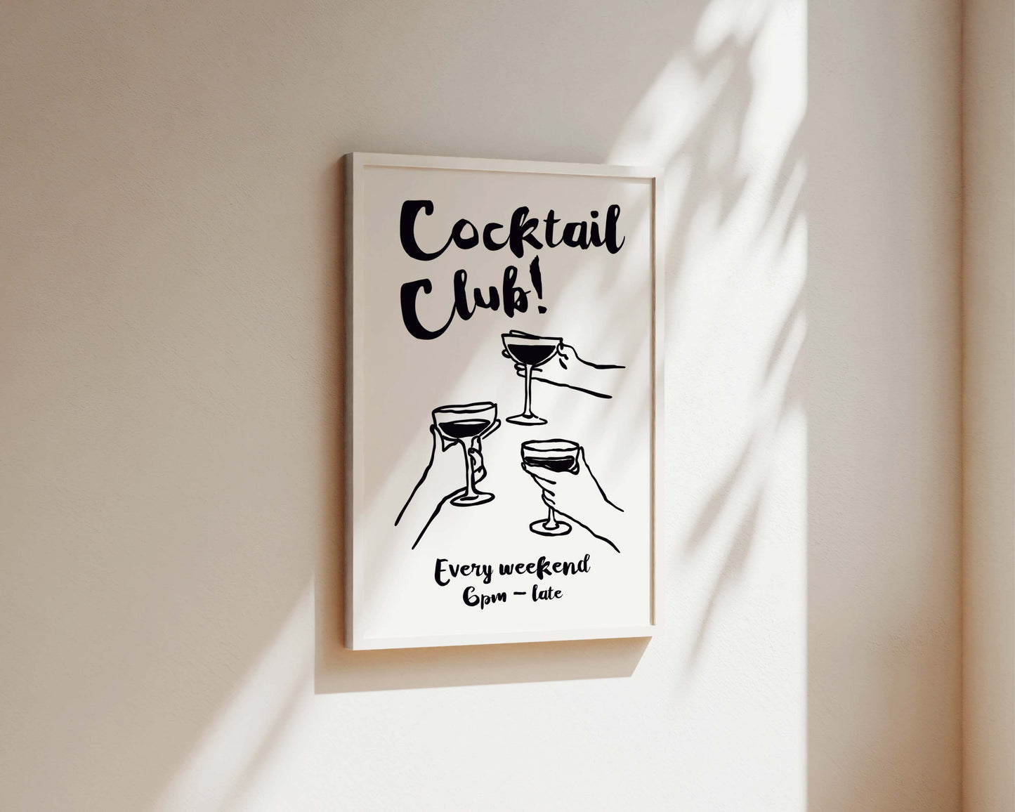 Cocktail Club In Black Poster