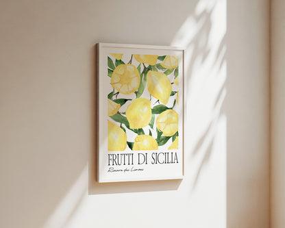 Frutti Di Sicillia Lemon Art Wall Art Print
