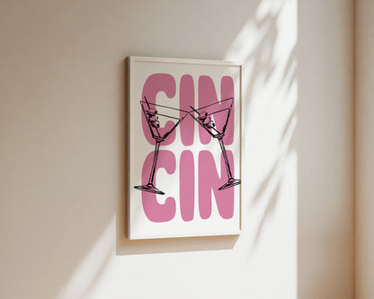 Cin Cin Pink Wall Art Print