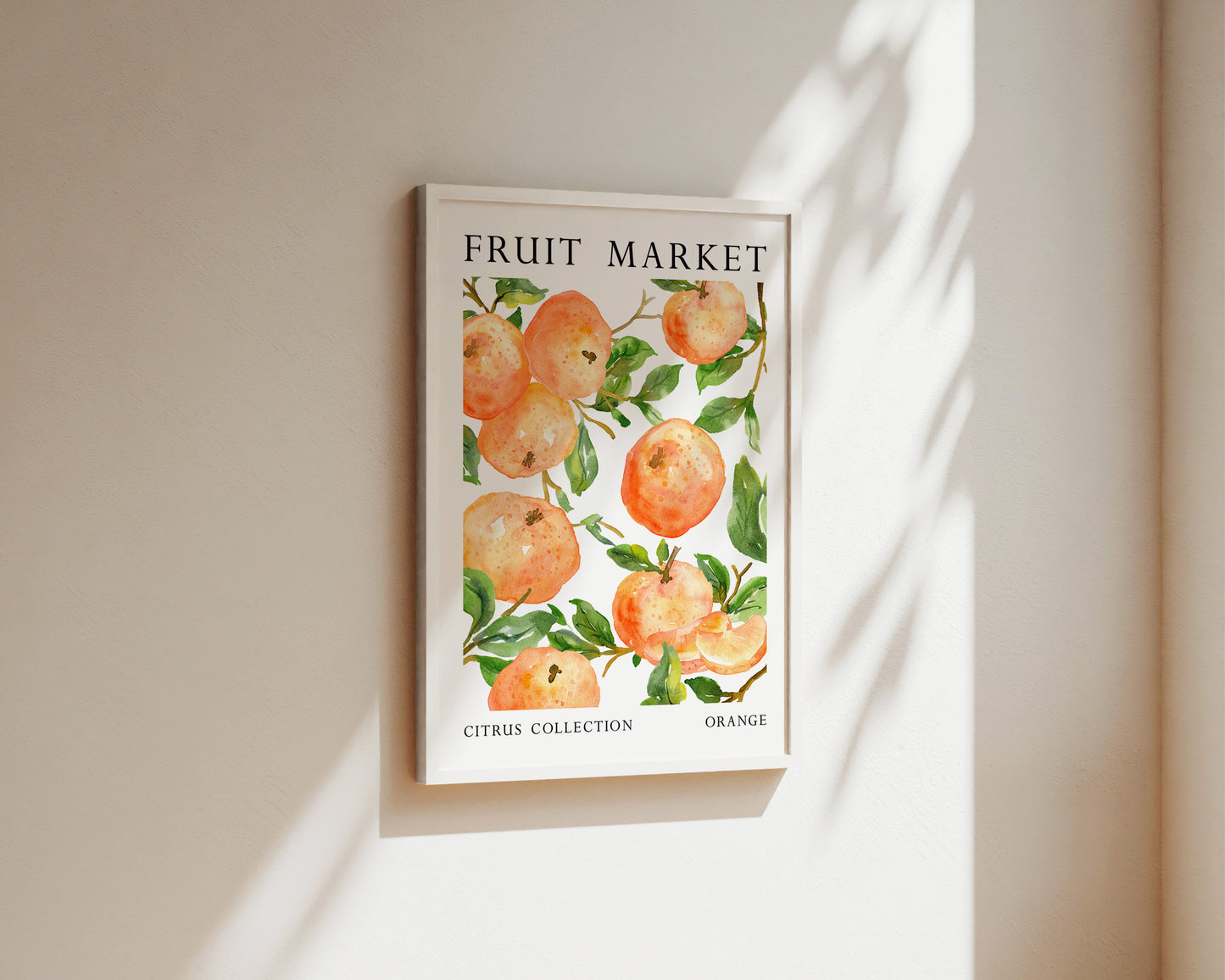 Fruit Market Orange Art Print