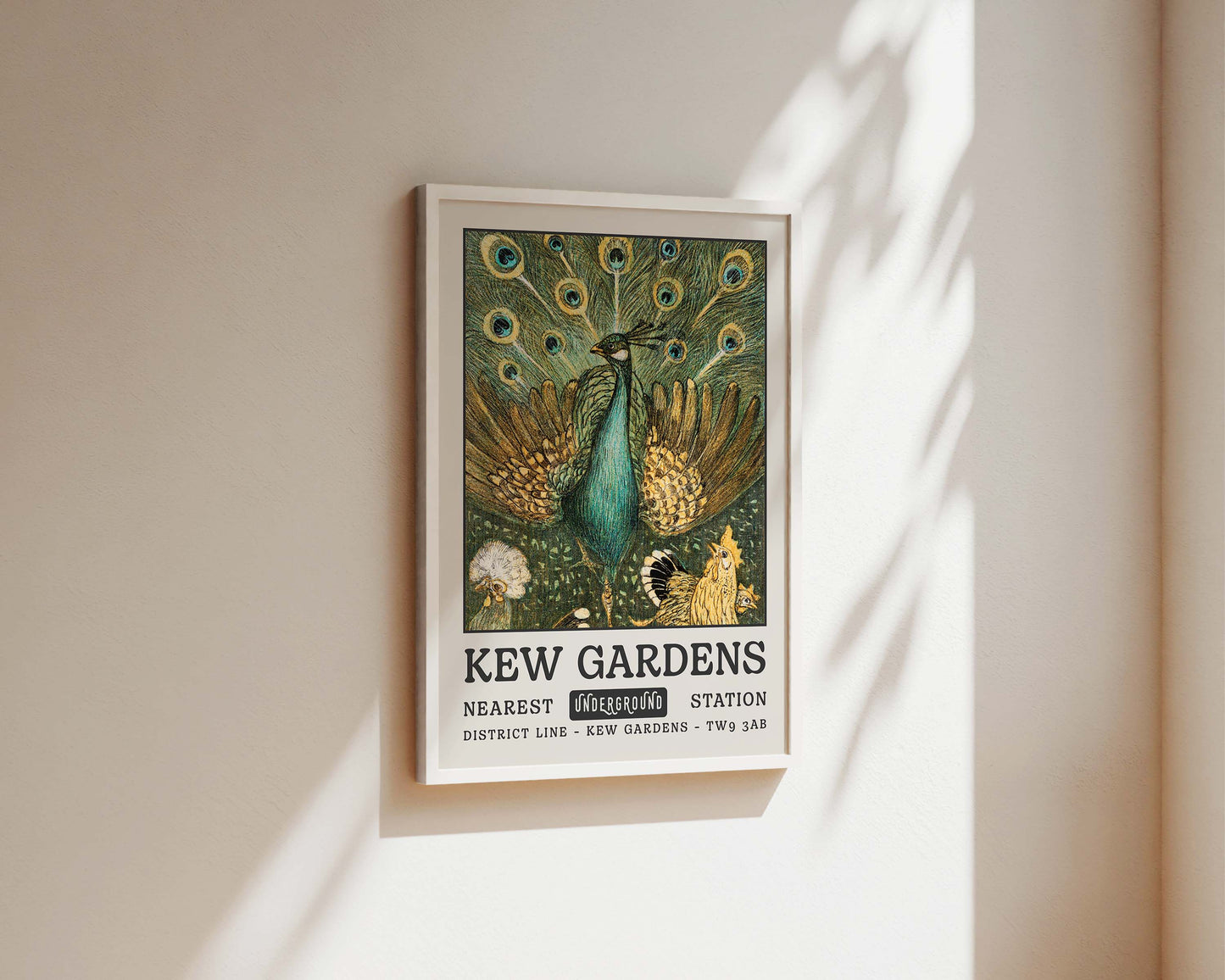 Kew Gardens Peacock Art Print