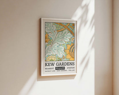 Kew Gardens Light Blue Tapestry Art Wall Art Print
