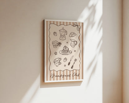 Breakfast Club Stripes Wall Art Print