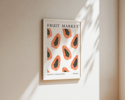 Fruit Market Papaya Art Wall Art Print