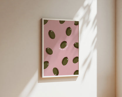 Pink Olive Wall Art Print