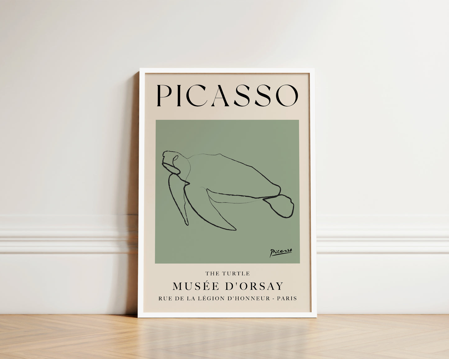 Picasso The Turtle Art Print In Green