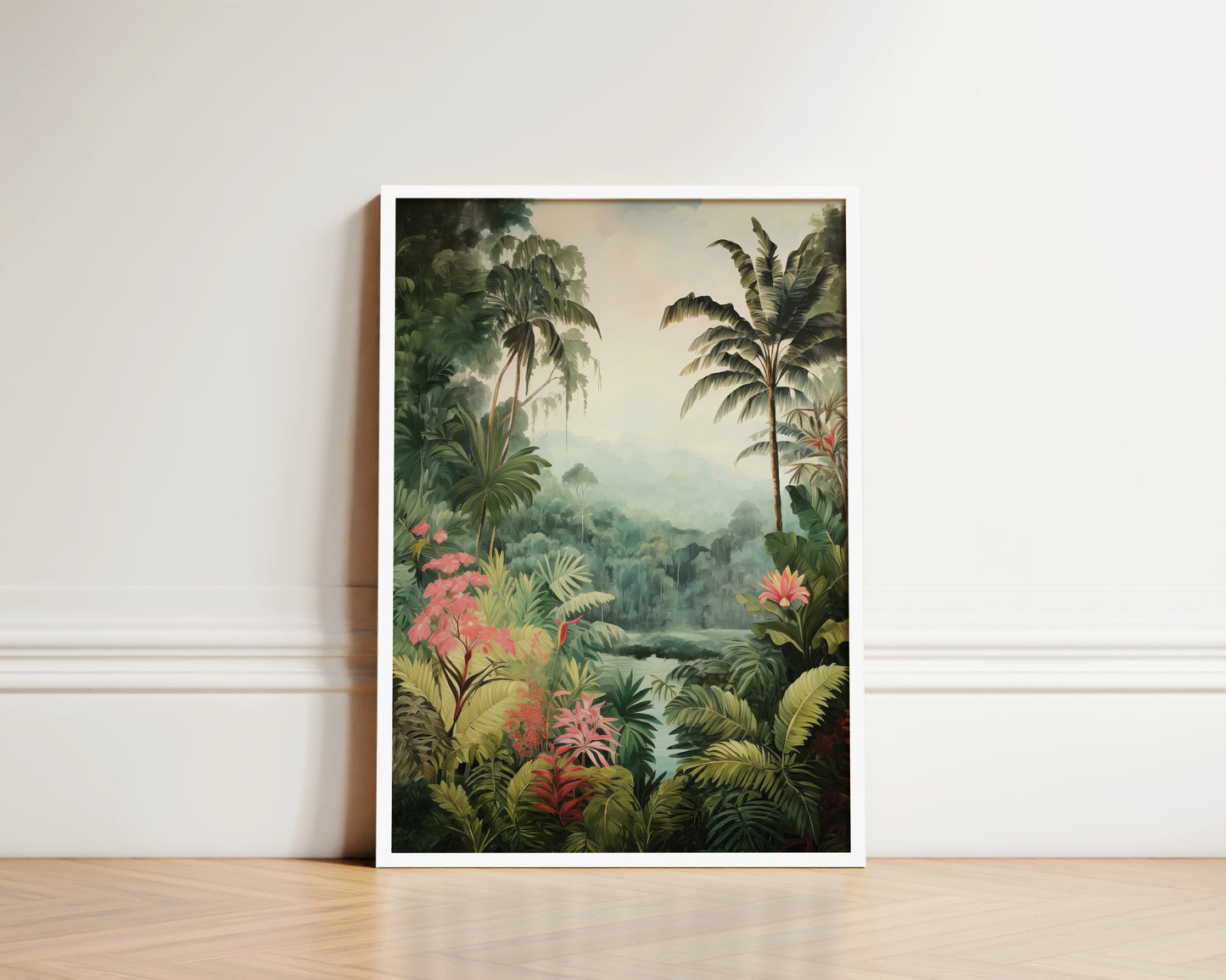 Rainforest Pink Flowers Print
