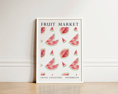 Fruit Market Watermelon Art Wall Art Print