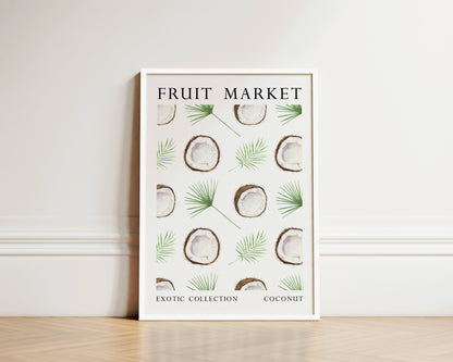 Fruit Market Coconut Art Wall Art Print