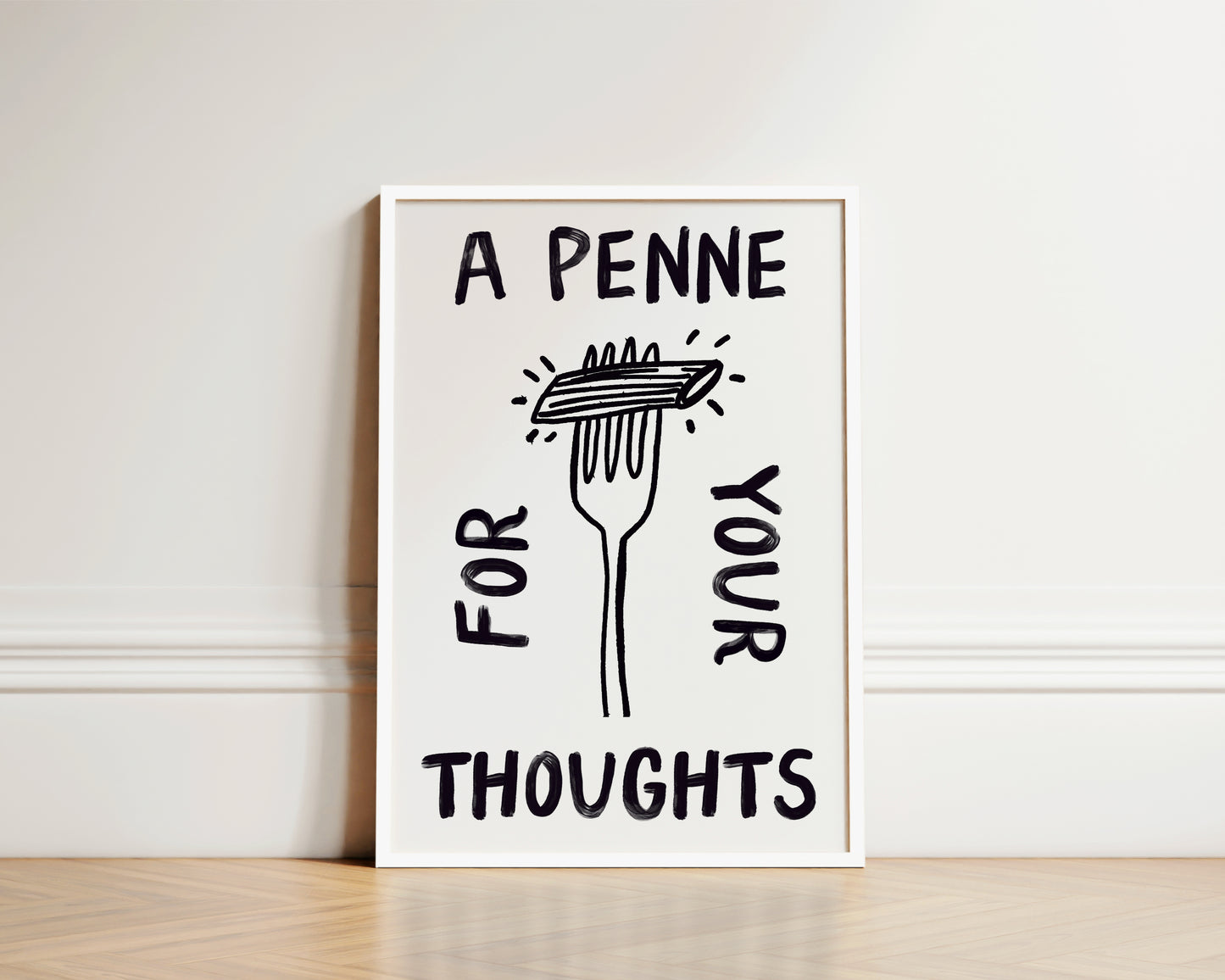 A Penne For Your Thoughts Quote In Black Print