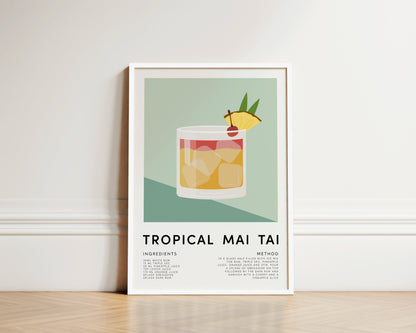 Tropical Mai Tai Wall Art Print
