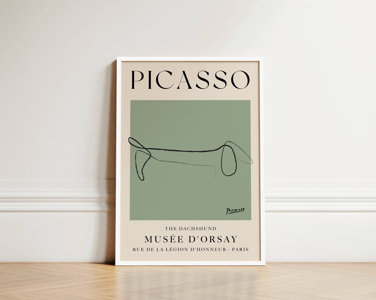 Picasso The Dog Art Print In Green