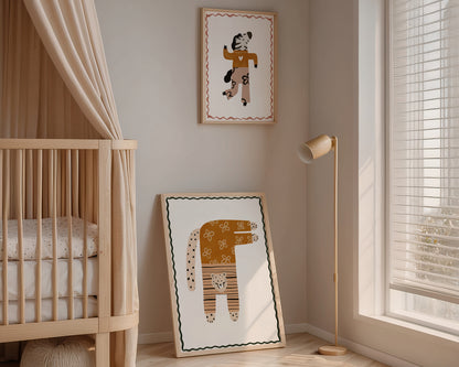Dancing Zebra Art Wall Art Print