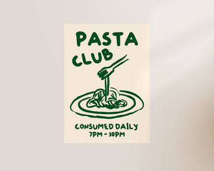Pasta Club Print In Green