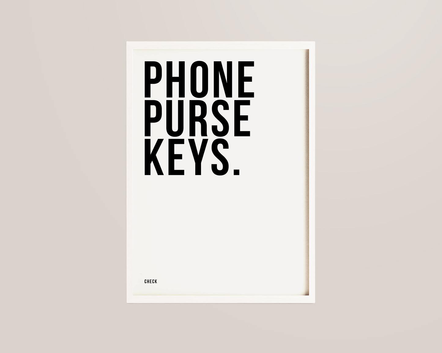 Phone Purse Keys Hallway Print