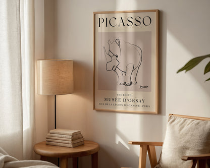 Picasso The Rhino Art Wall Art Print