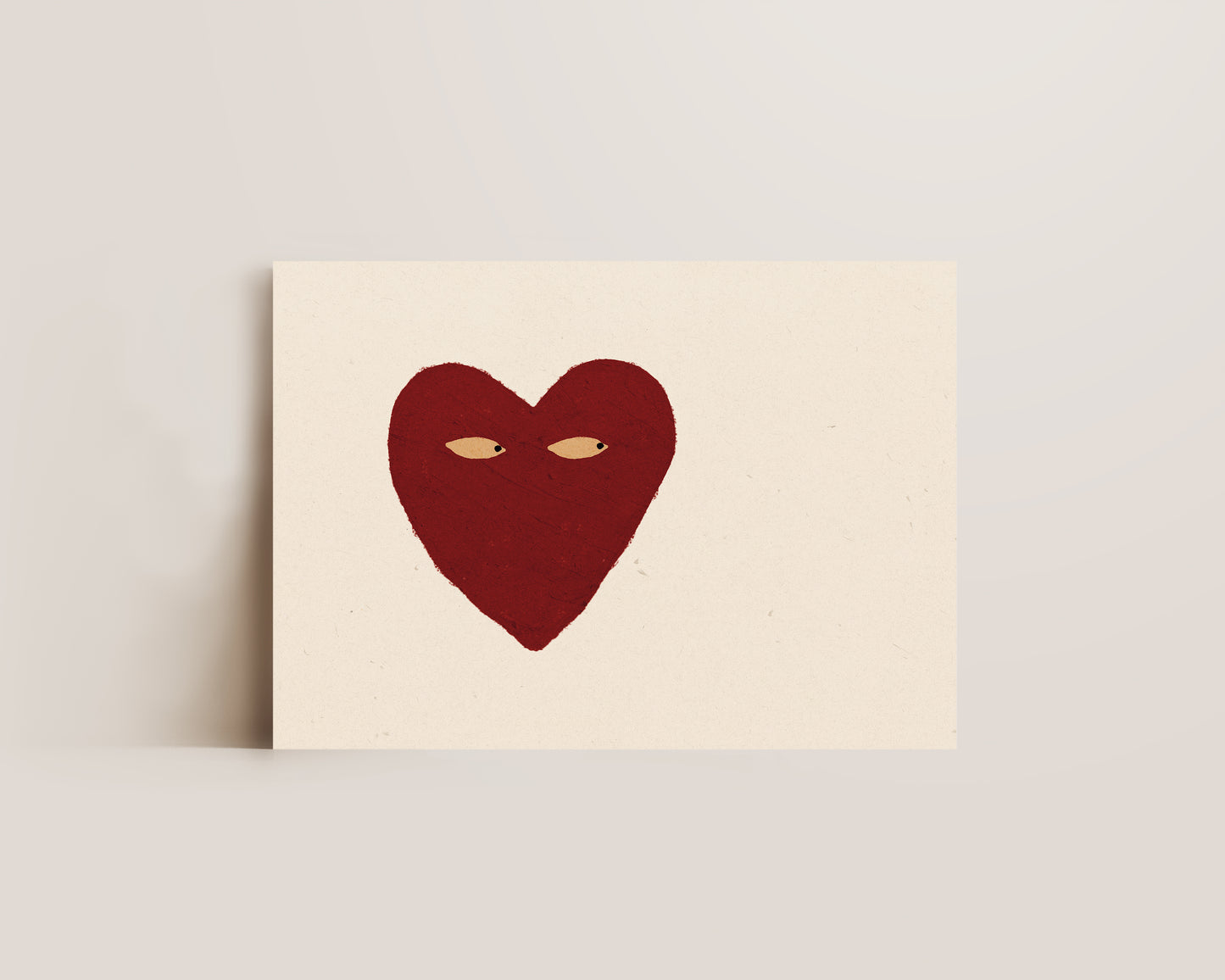 Love Heart Side Eye Art Wall Art Print