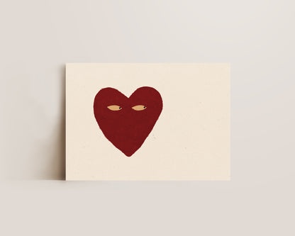 Love Heart Side Eye Art Wall Art Print