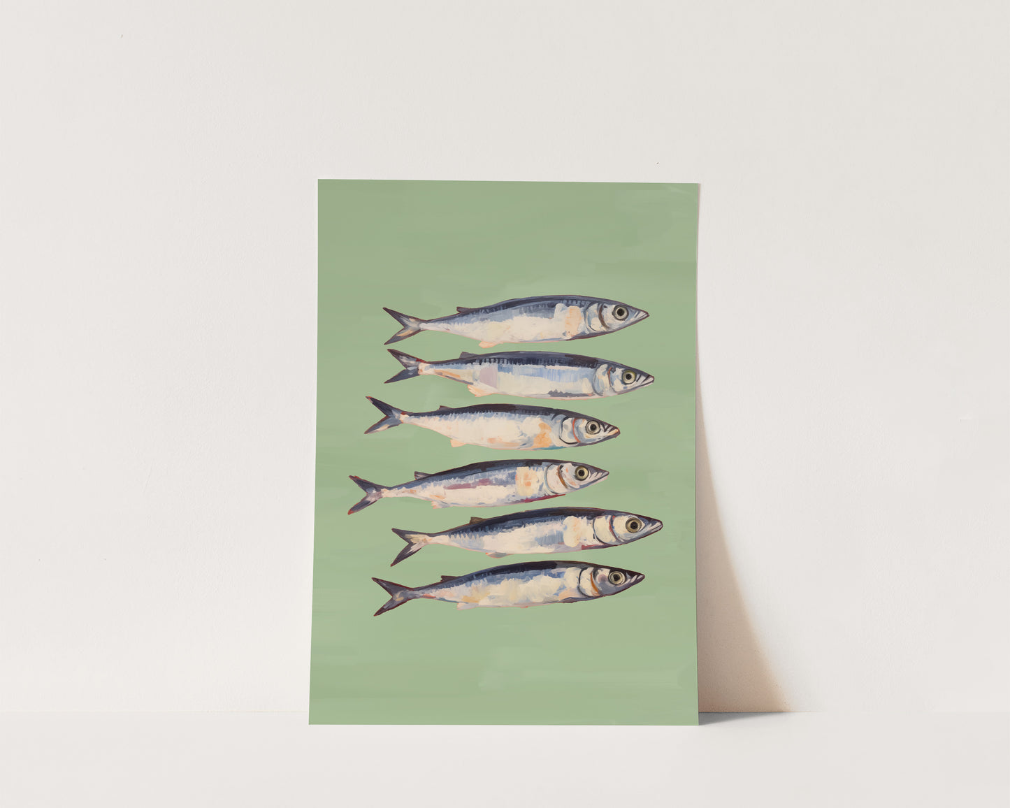 Green Sardines Art Print