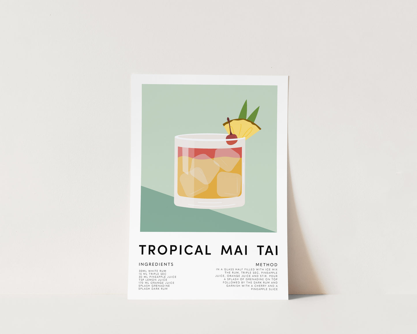 Tropical Mai Tai Wall Art Print