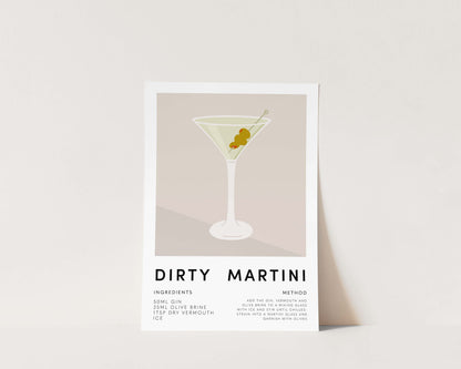 Dirty Martini Wall Art Print