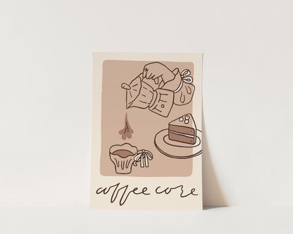 Coffee Core Dainty Wall Art Print