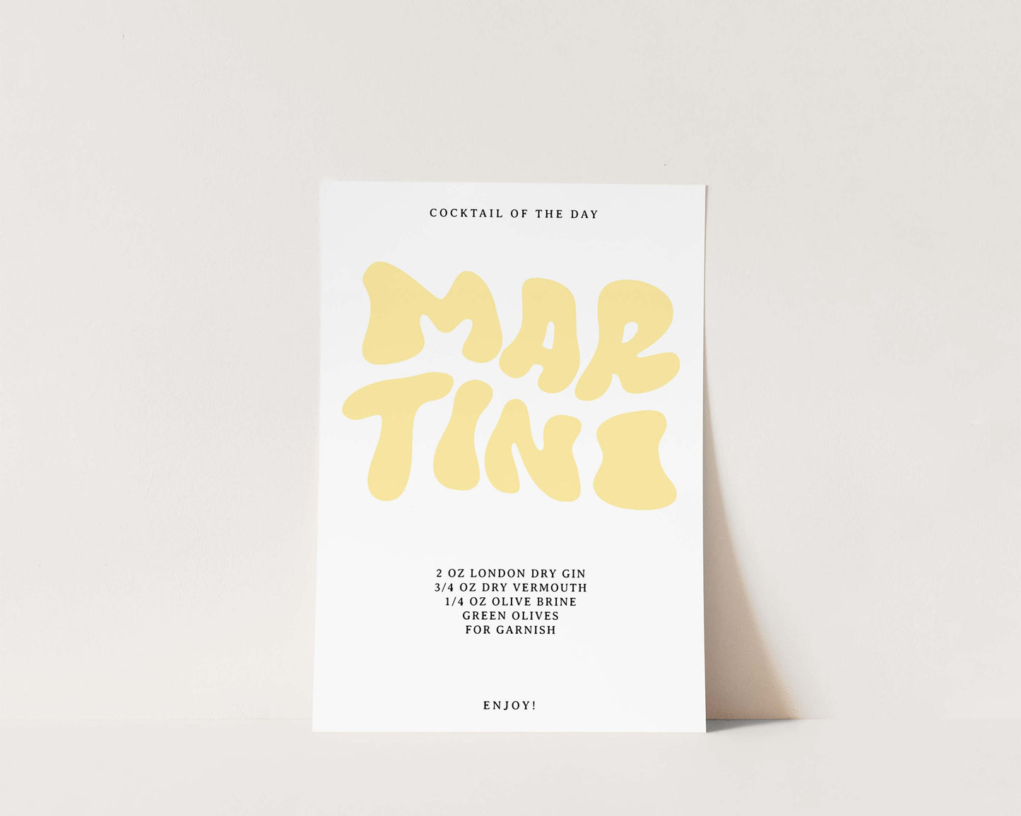 Martini Wall Art Print