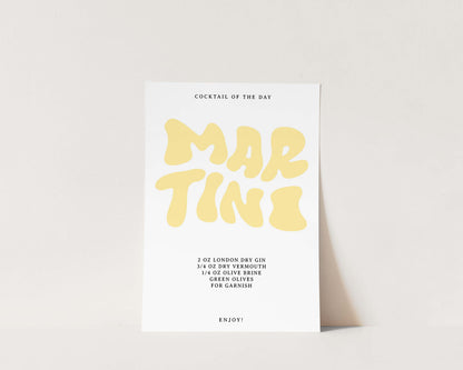 Martini Wall Art Print