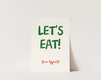 Let's Eat Green Wall Art Print