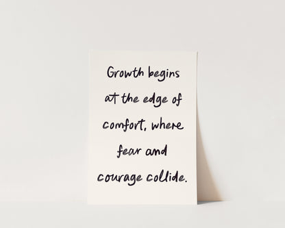 Growth Begins Wall Art Print