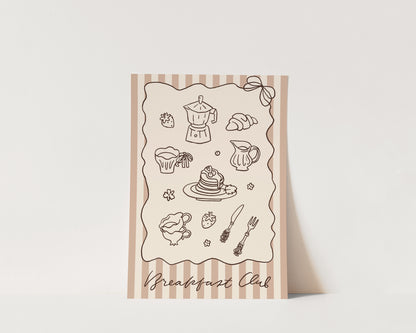 Breakfast Club Stripes Wall Art Print