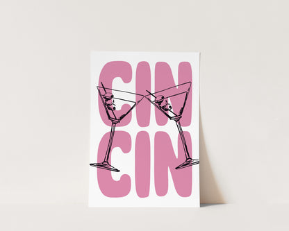 Cin Cin Pink Wall Art Print