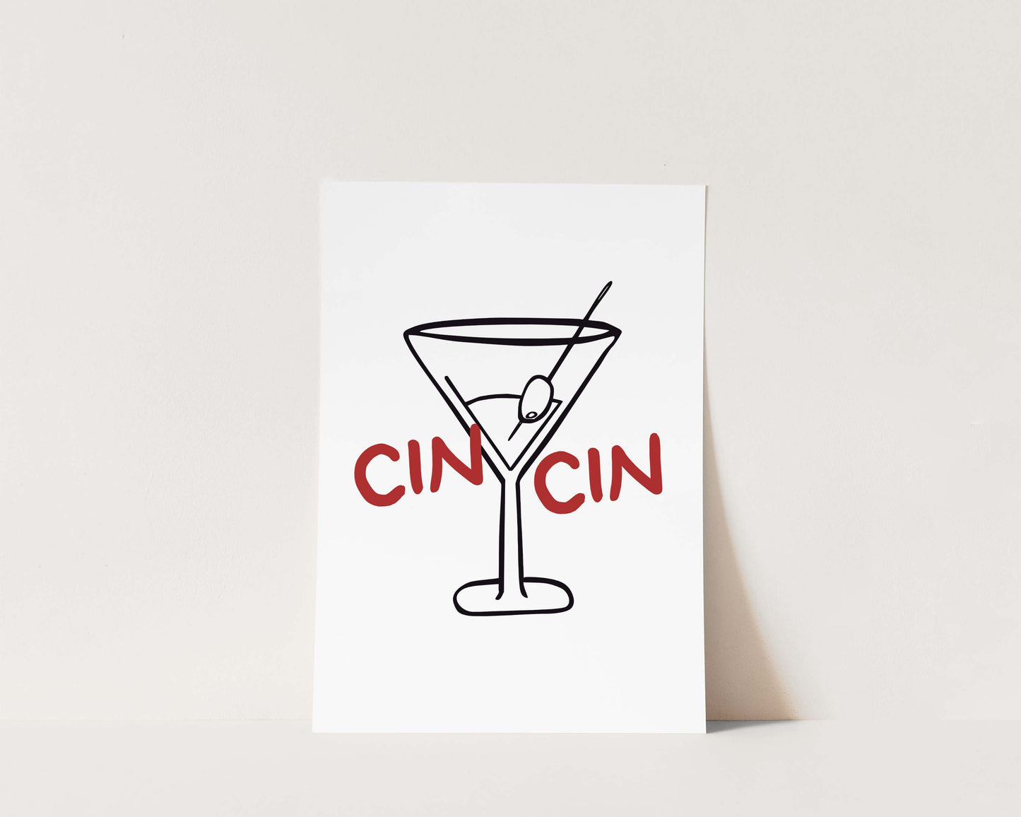 Cin Cin Martini Wall Art Print