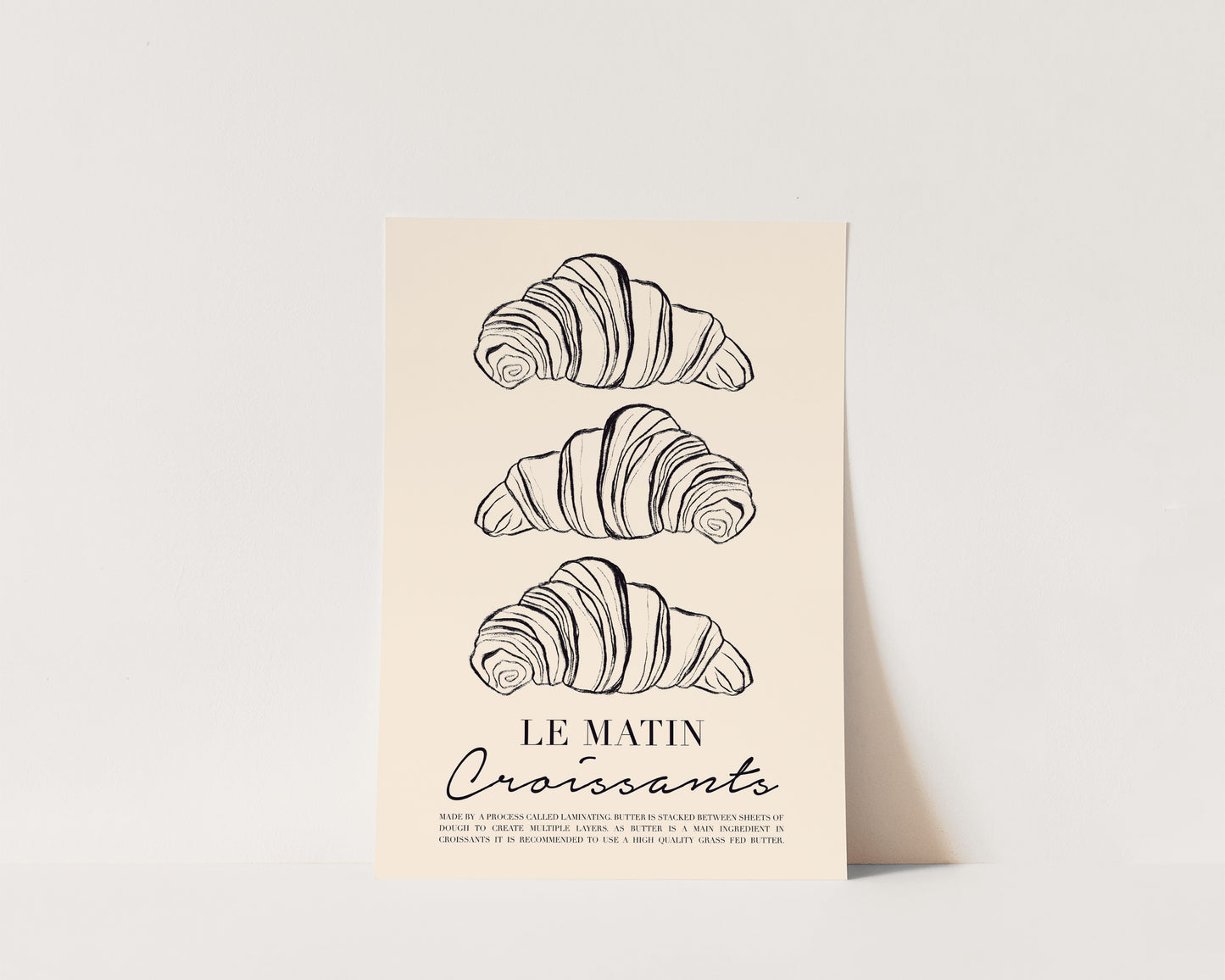 Le Matin Croissant Wall Art Print