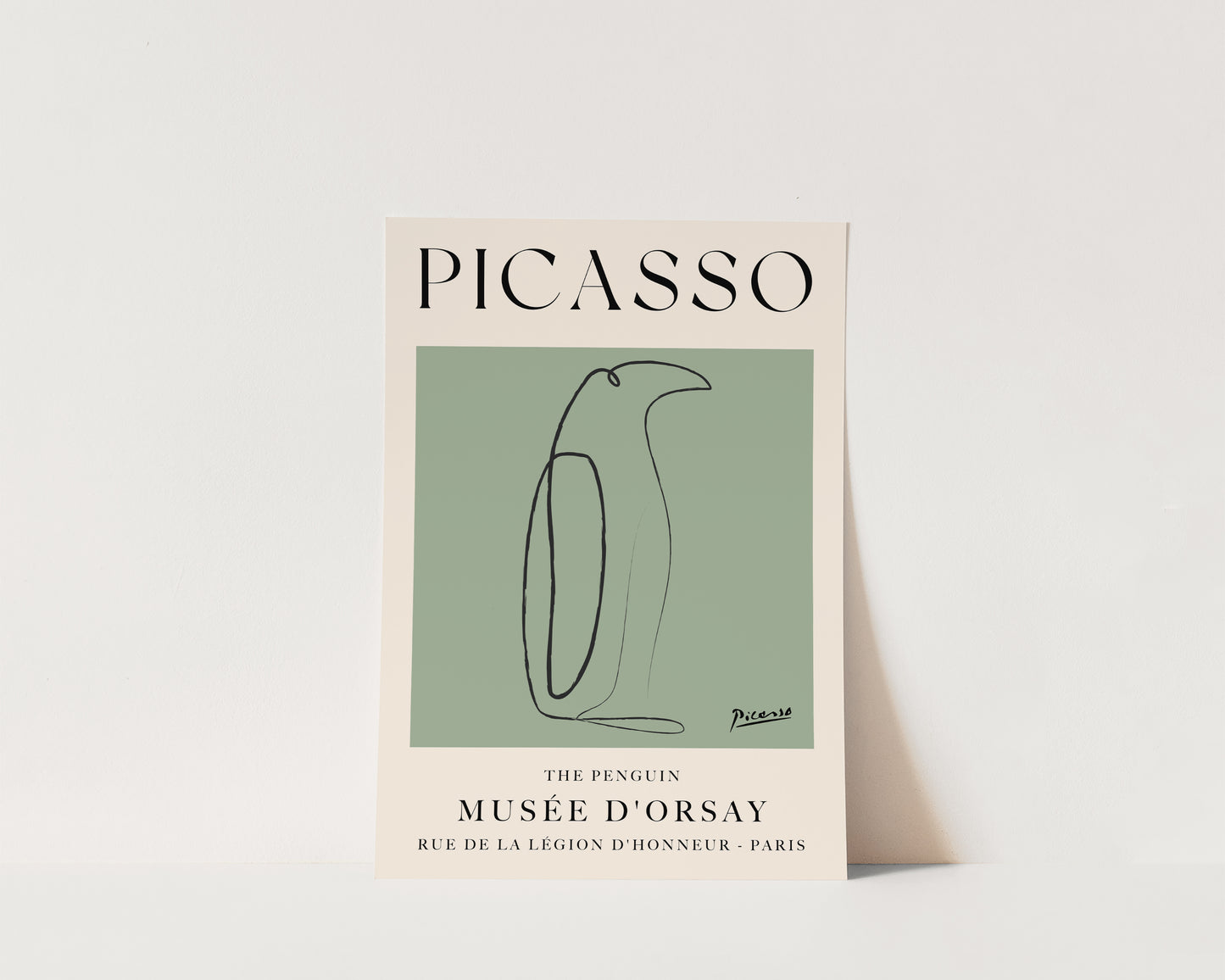 Picasso The Penguin Art Wall Art Print In Green