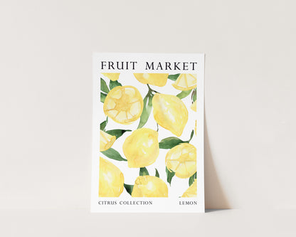 Fruit Market Lemon Art Wall Art Print