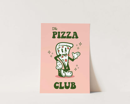 The Pizza Club Retro Wall Art Print