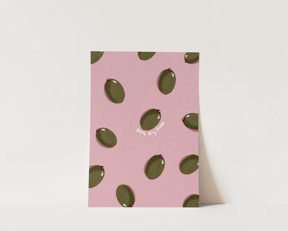 Pink Olive Wall Art Print