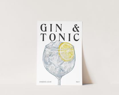 Gin & Tonic Wall Art Print