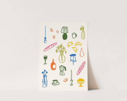 Dinner Table Wall Art Print