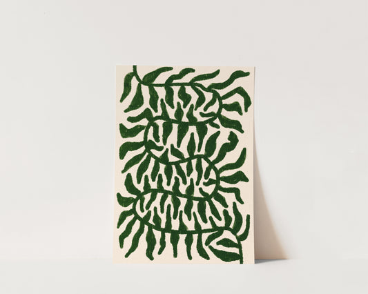 Green Vines Oil Pastel