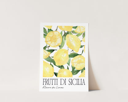 Frutti Di Sicillia Lemon Art Wall Art Print
