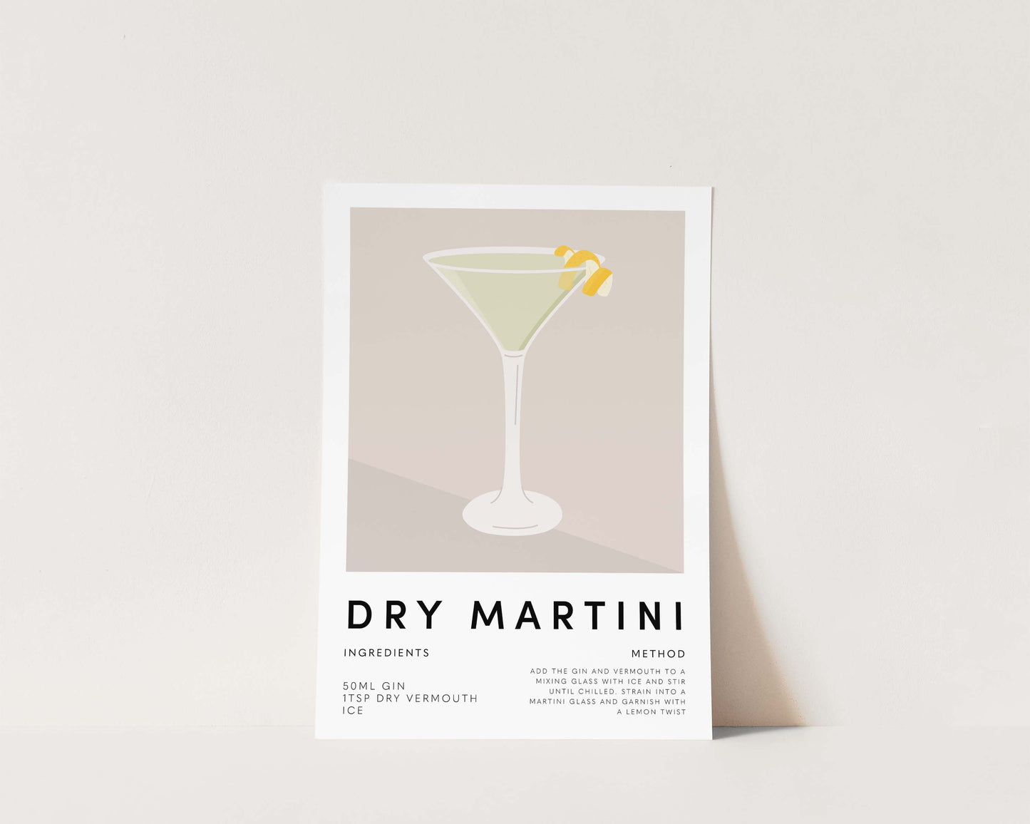 Dry Martini Wall Art Print