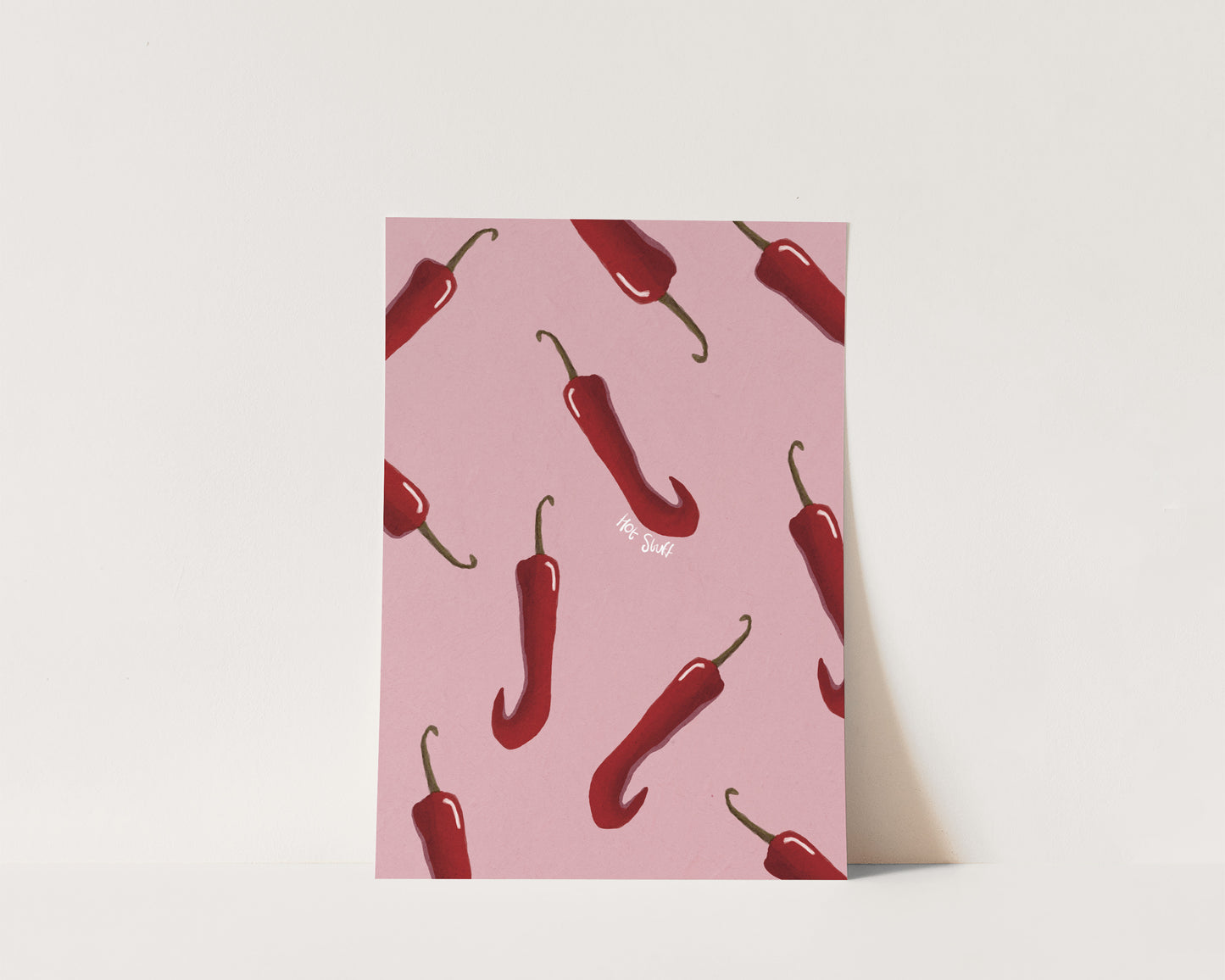 Pink Chillis Wall Art Print