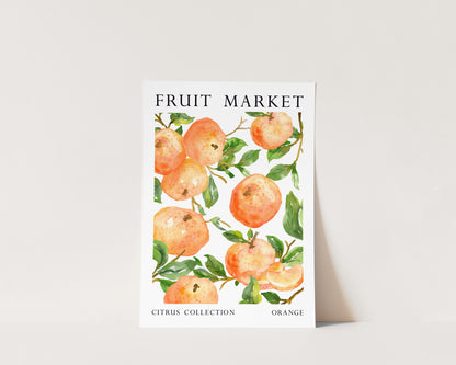 Fruit Market Orange Art Wall Art Print