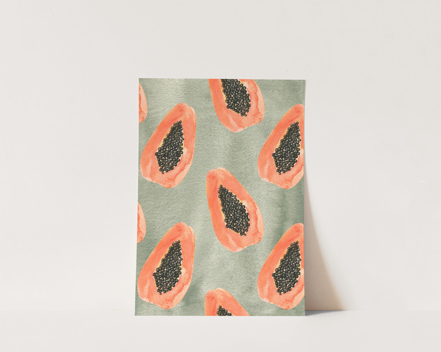 Papaya Art Wall Art Print
