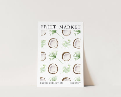 Fruit Market Coconut Art Wall Art Print