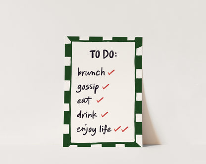 To Do List Wall Art Print