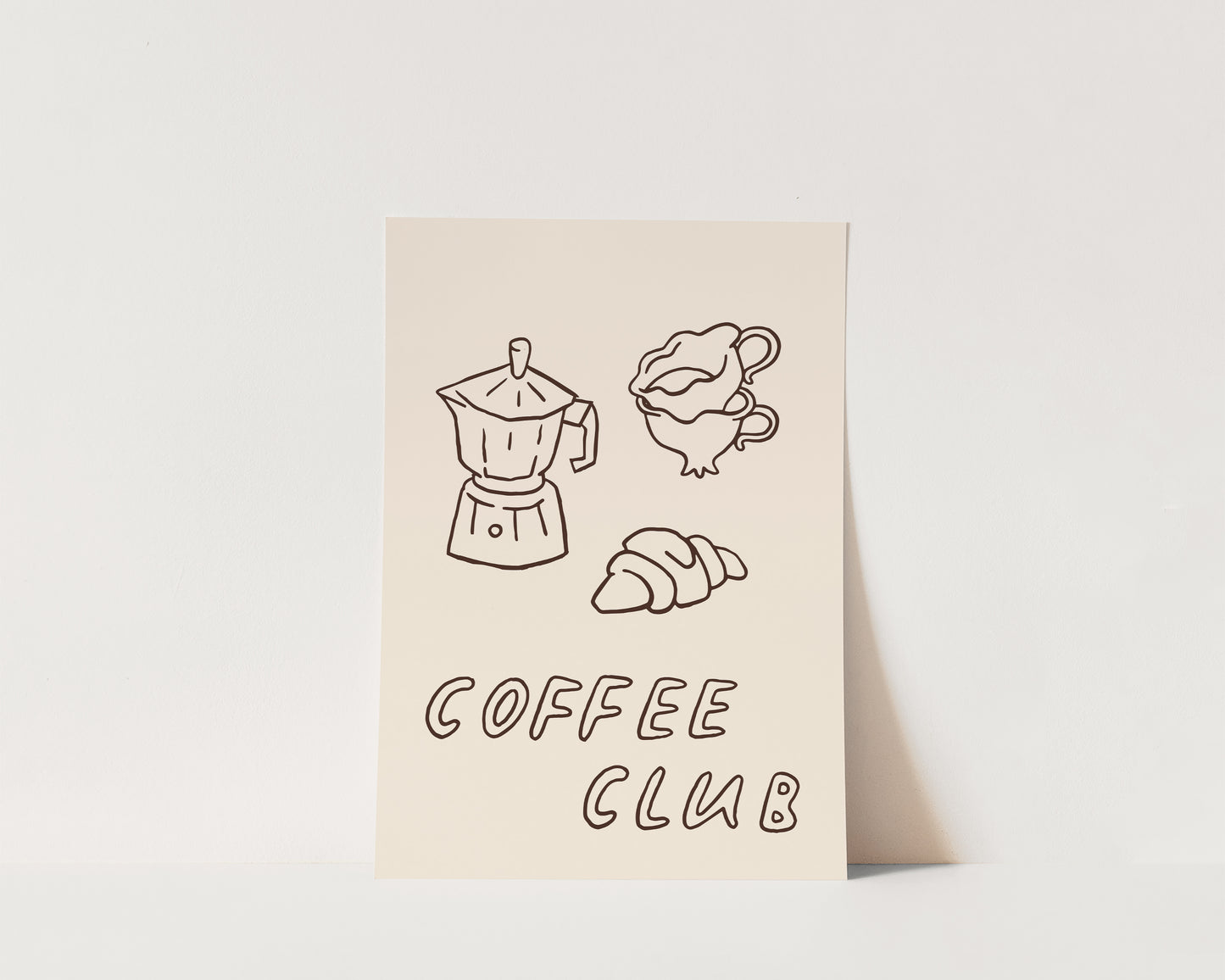 Coffee Club Dainty Wall Art Print