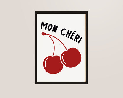 Mon Cheri Red Wall Art Print
